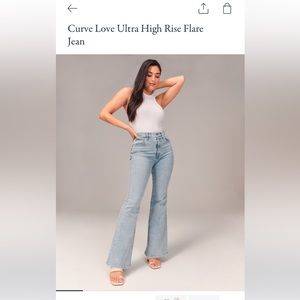NWT Abercrombie & Fitch ultra high rise flare jean